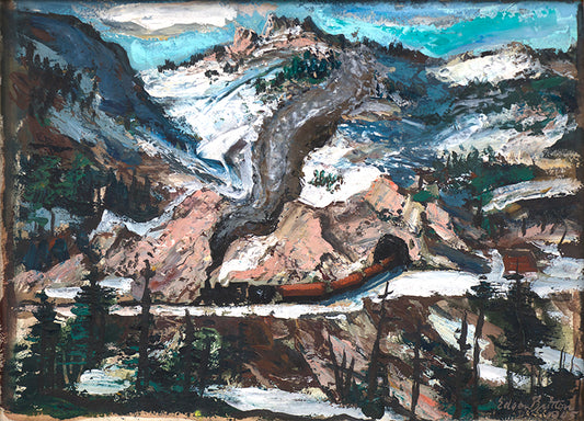 Untitled (Mountain Landscape with Snow), Painting, 1945