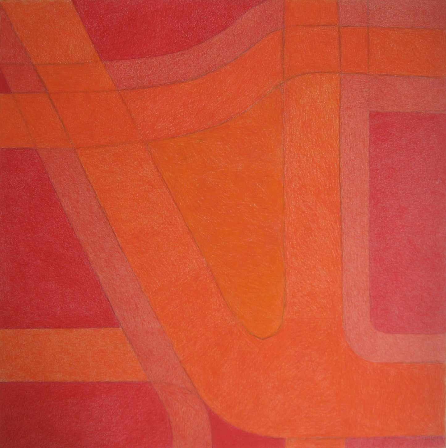 Red Street (Path Series), Drawing