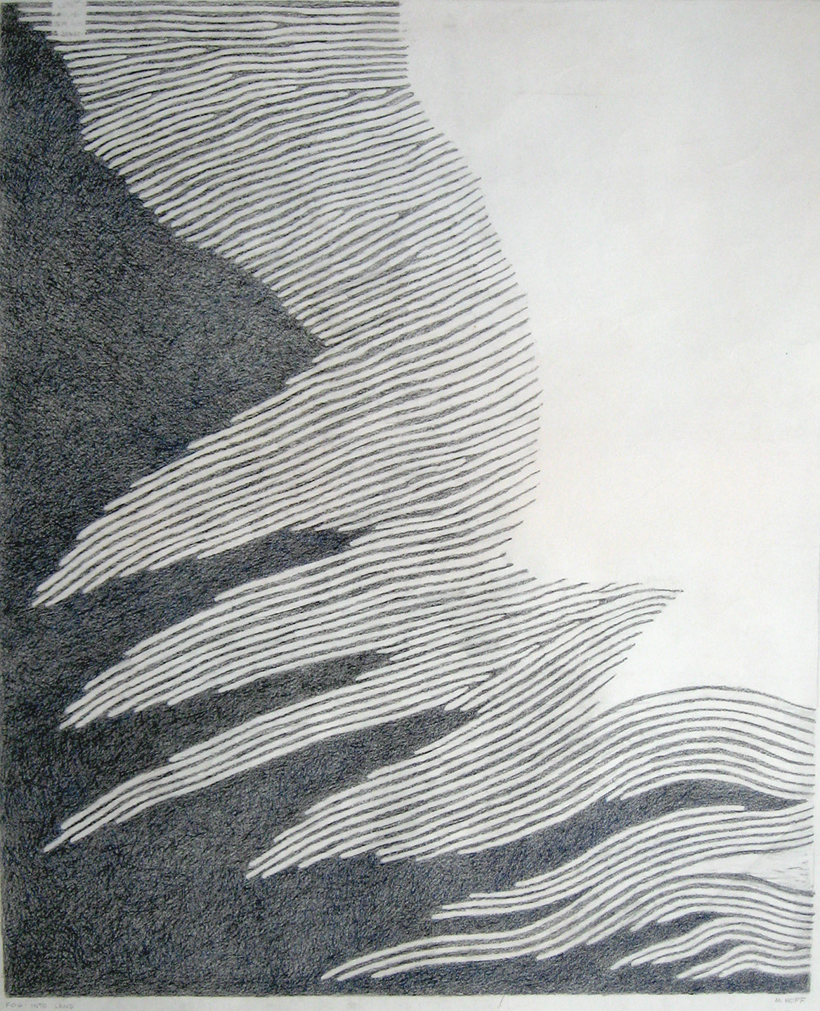 Fog Into Land (Stripes Series), Drawing