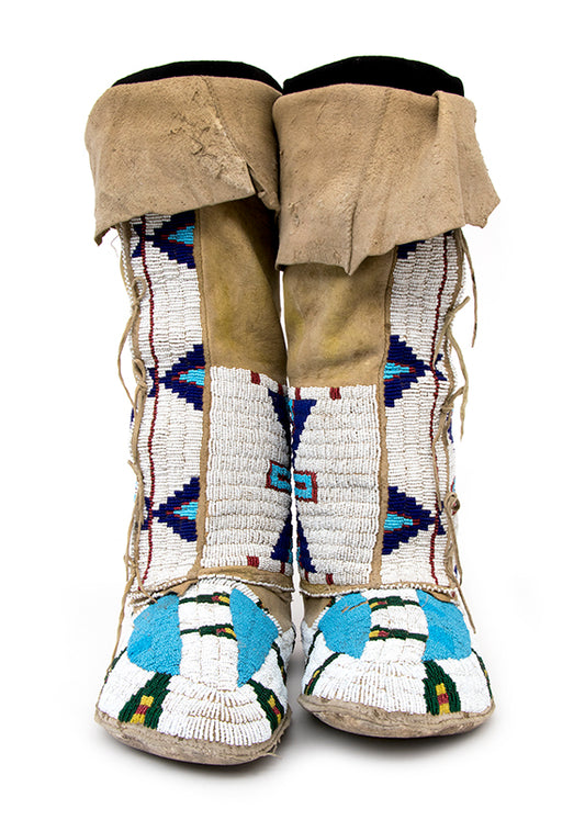 Beaded Moccasins and Leggings, circa 1910