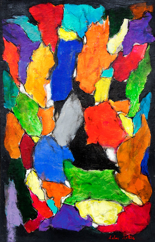 Untitled (Vibrant Forms, Abstract Expressionist Composition), Painting