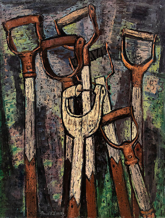 Paul K. Smith (1893-1977) artwork for sale. Shovel Handles, Painting, 1953, Denver, Colorado, Art Gallery)