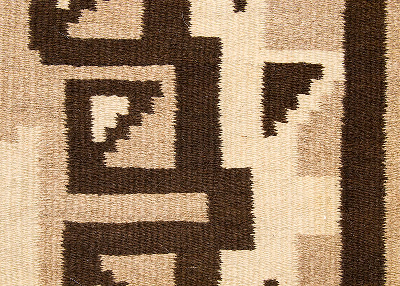 Two Grey Hills Trading Post Rug with Cross Motif