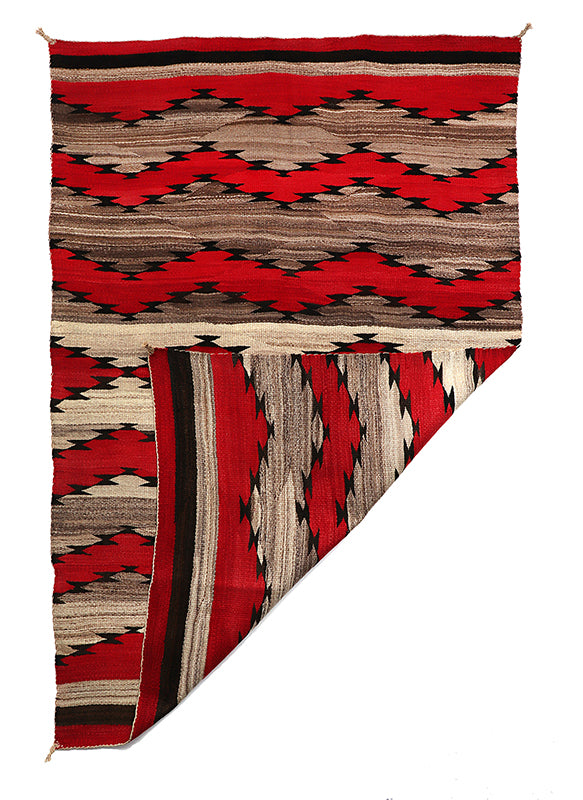Transitional Blanket, circa 1930, Navajo (Diné), Transitional Blanket, 78 x 53 inches, Shipbox: Rugs, Blankets & General Native American (Average Size), Vertical, Large, aniline dye, handspun, wool, circa 1930, 1900-1949, 1920s, 1930s, 1940s, 20th CENTURY (1900-1999), Trading Post Era (1900-1950) Native American Art, Western & Native American, New Mexico, Arizona & the American Southwest, Native American Art