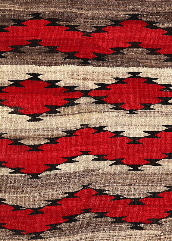 Transitional Blanket, circa 1930, Navajo (Diné), Transitional Blanket, 78 x 53 inches, Shipbox: Rugs, Blankets & General Native American (Average Size), Vertical, Large, aniline dye, handspun, wool, circa 1930, 1900-1949, 1920s, 1930s, 1940s, 20th CENTURY (1900-1999), Trading Post Era (1900-1950) Native American Art, Western & Native American, New Mexico, Arizona & the American Southwest, Native American Art