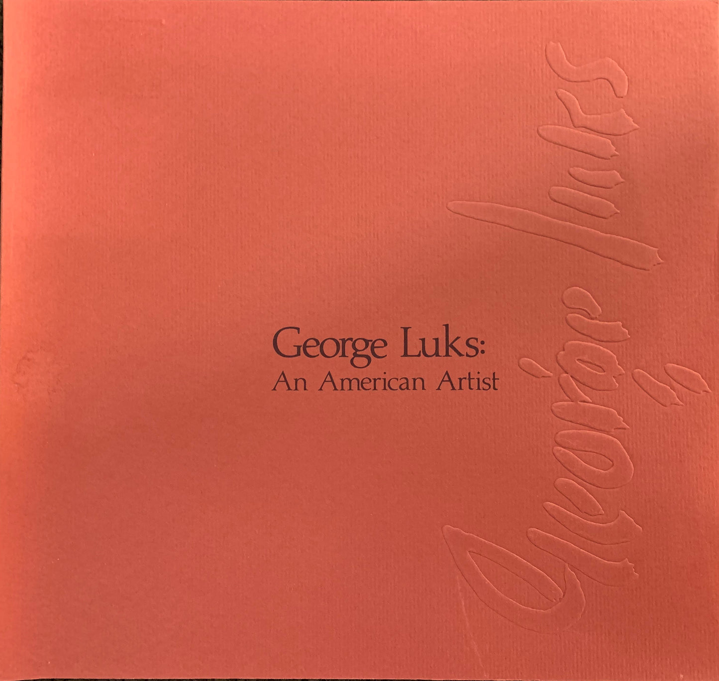 George Luks: An American Artist, Sordoni Art Gallery at Wilkes University, Exhibition Catalog, copyright 1987