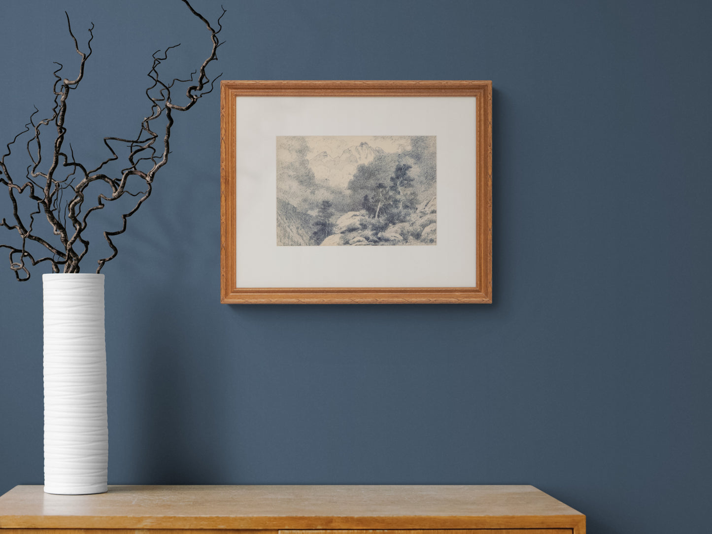 Untitled (Storm in the Rockies, Colorado Landscape), Drawing