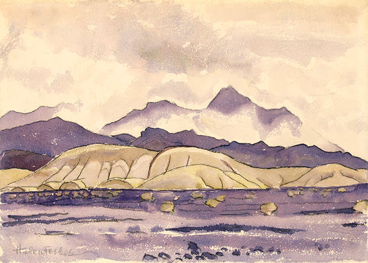 Clouds In The Desert (California Desert Mountain Landscape), Painting, 1931