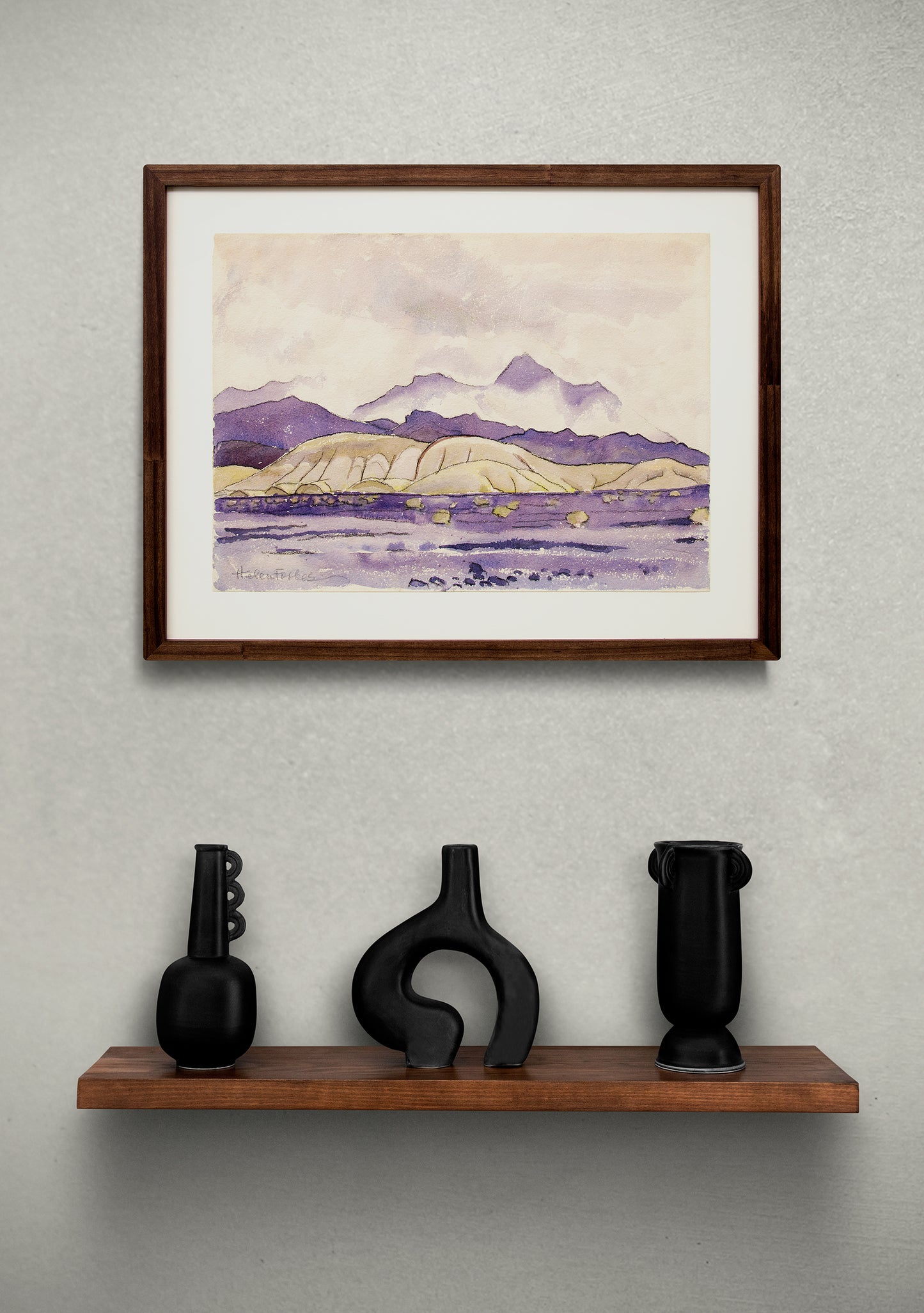 Clouds In The Desert (California Desert Mountain Landscape), Painting, 1931