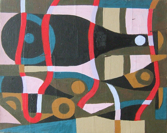 Untitled (Champagne Bottles), Painting