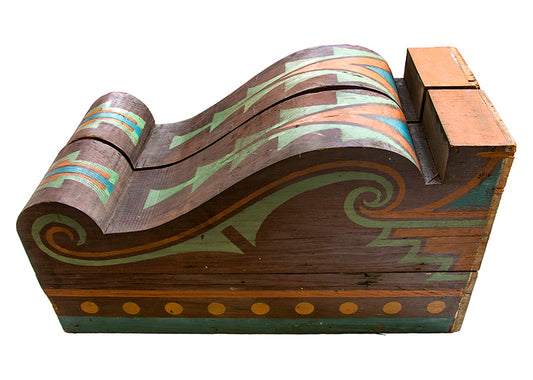 Pair of New Mexican Painted Wooden Corbels, Pair of Corbels, circa 1940