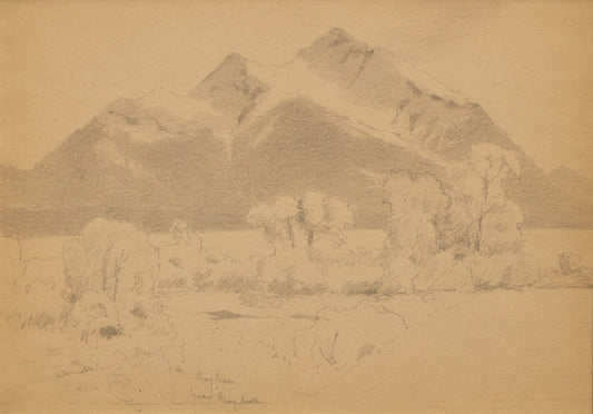 Untitled Sketch (Mount Sopris, Colorado near Aspen, Colorado), Drawing, circa 1910