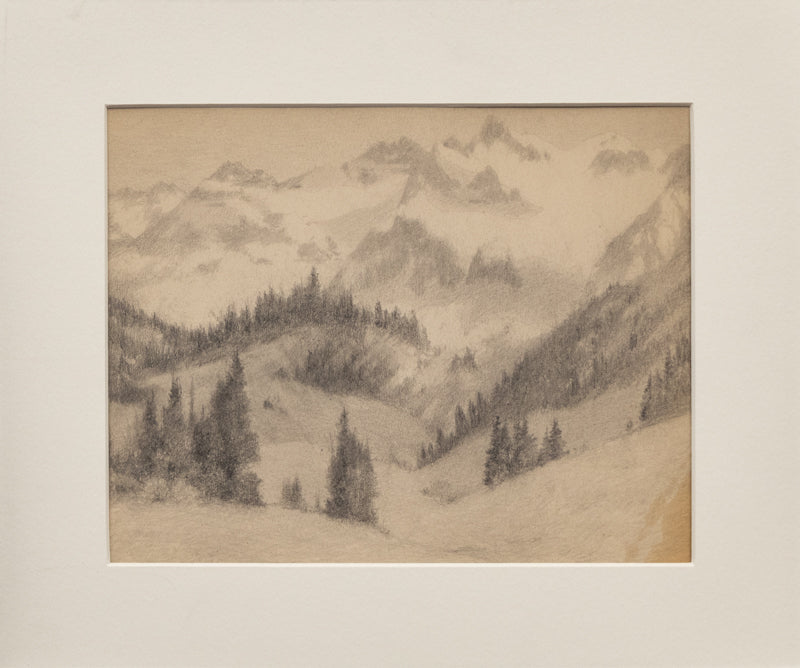 Untitled (Wetterhorn Peak, Colorado. Near Ouray), Drawing, circa 1910