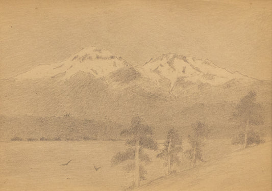 Untitled (Mountains with Pines), Drawing, circa 1910