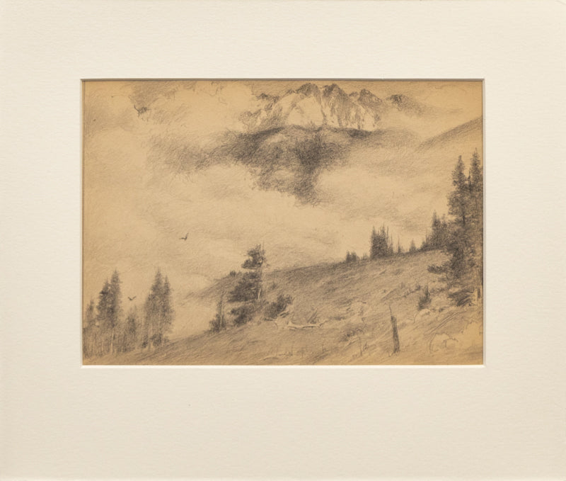 Untitled (Mountains and Clouds), Drawing, circa 1910