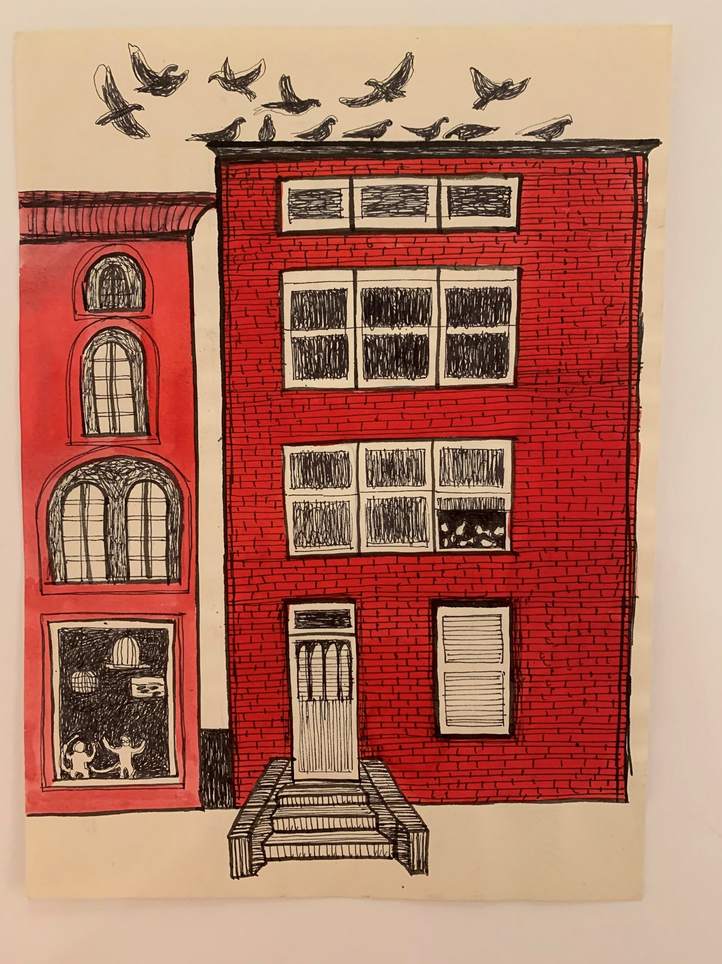 Untitled (Red Brick House), Painting