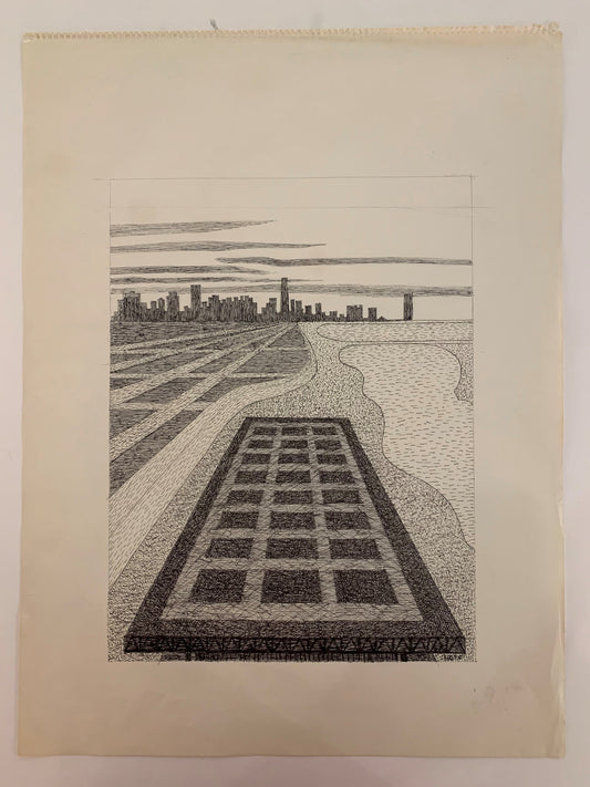 Untitled (NY City Skyline), Drawing