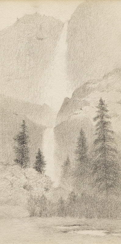 Untitled Field Sketch (Yosemite Falls, California), Drawing, circa 1910