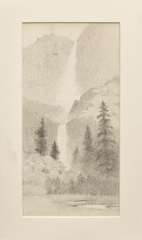 Untitled Field Sketch (Yosemite Falls, California), Drawing, circa 1910