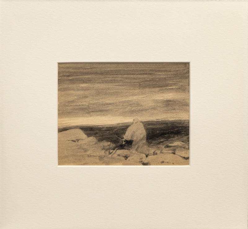 Untitled (Figure atop Cliff), Drawing, circa 1910