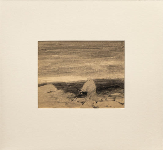 Untitled (Figure atop Cliff), Drawing, circa 1910