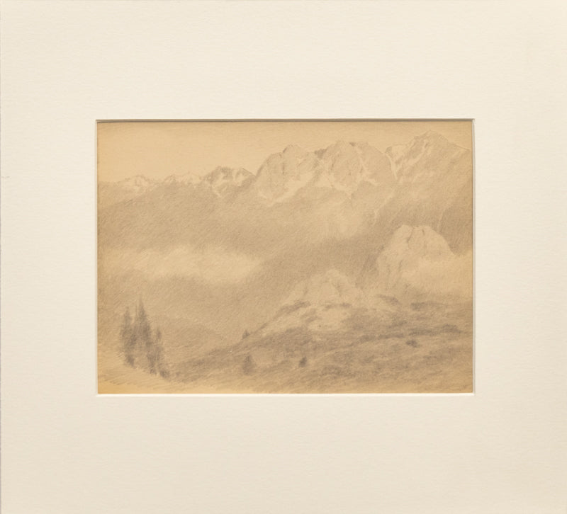Untitled (Mountainside in the Alps), Drawing, circa 1910
