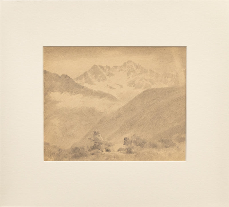 Untitled (Mountain Landscape Atop Slope), Drawing, circa 1910