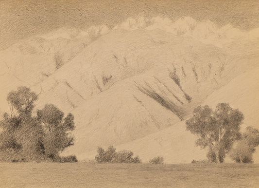 Sunset, Inyo Range (California), Drawing, circa 1910