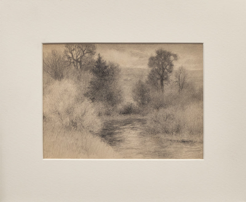 Untitled (River with Trees), Drawing, circa 1910