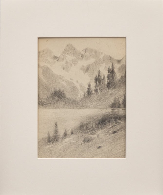Untitled (Alpine Lake), Drawing, circa 1910