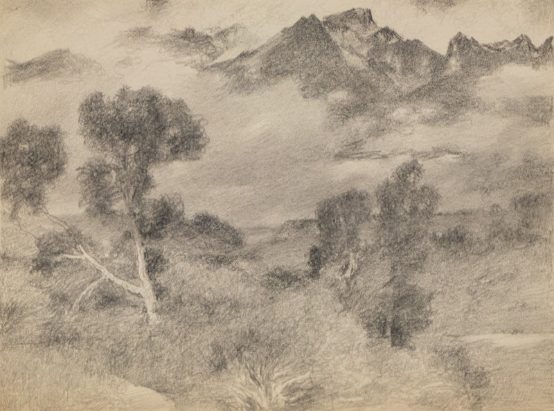 Untitled (Clouds and Mountains), Drawing, circa 1910