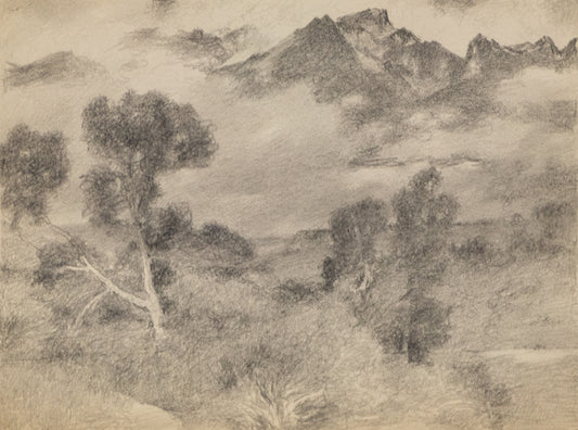 Untitled (Clouds and Mountains), Drawing, circa 1910