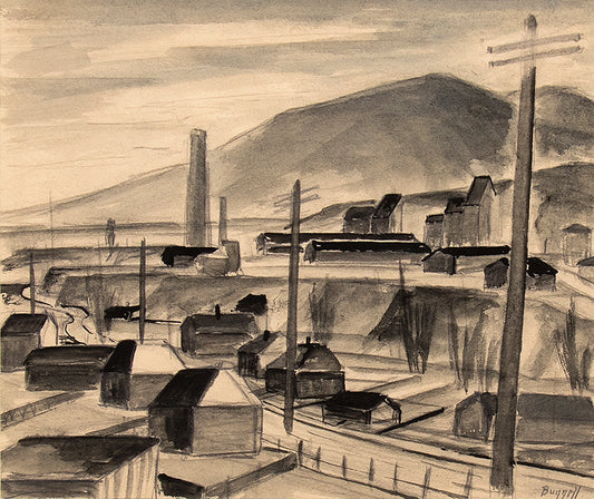 Untitled (Golden Cycle Mill, Colorado Springs, Colorado), Painting, circa 1940