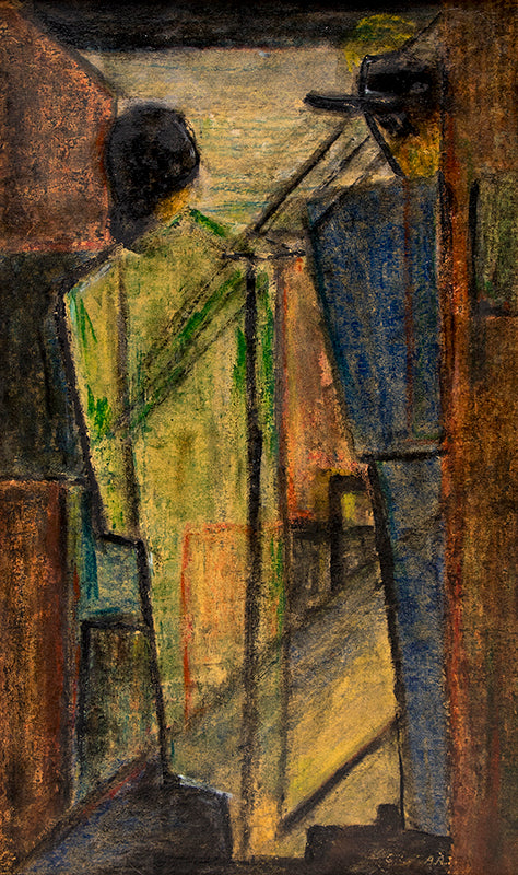 Untitled (Perhaps Stieglitz & O'Keefe), Painting, circa 1950