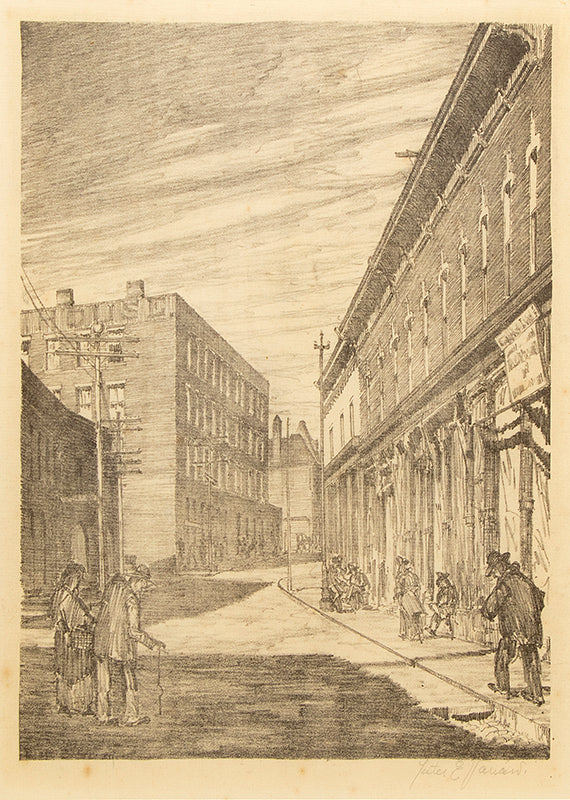Lester E. Varian (1881-1967) artwork for sale. Untitled (Street Scene), Print, Denver, Colorado, Art Gallery)