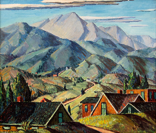 Untitled (Manitou Colorado with Pikes Peak View), Painting, circa 1928-1929