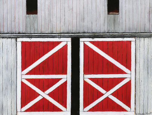 Barn Side with Sliding Doors, Drawing, 1983