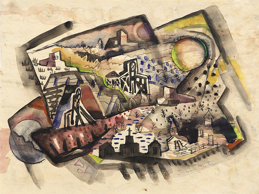 Untitled (Abstract Mining Town), Painting, circa 1935