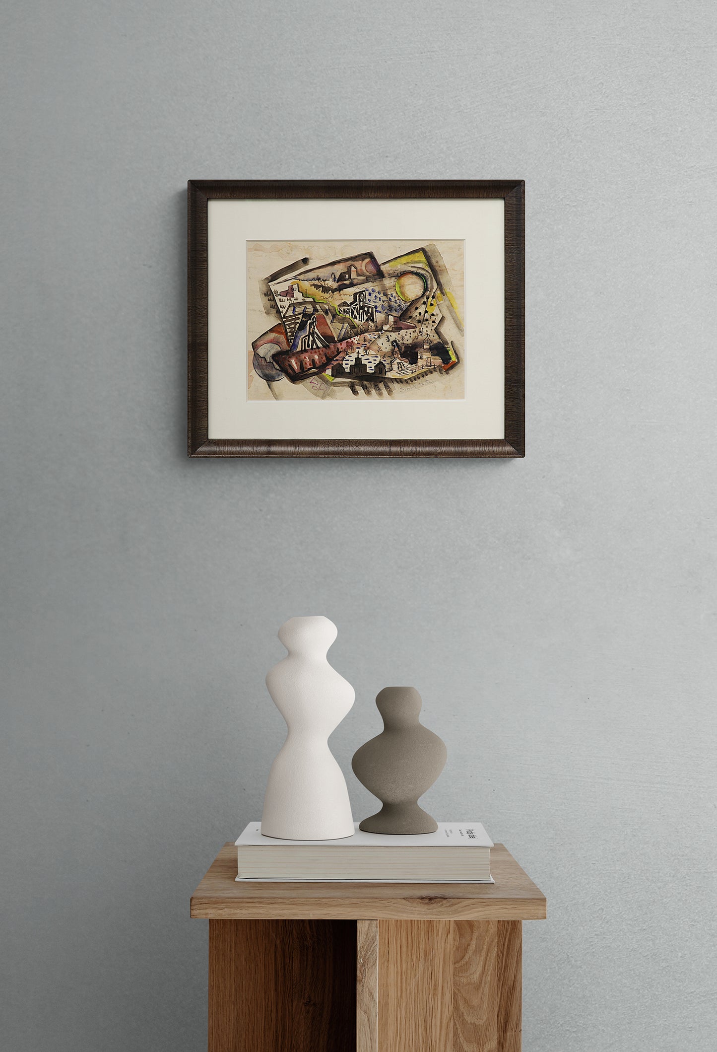 Untitled (Abstract Mining Town), Painting, circa 1935
