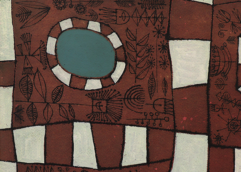 A Small City Park (Abstract in Brown, White, and Teal), Painting, 1946-1952