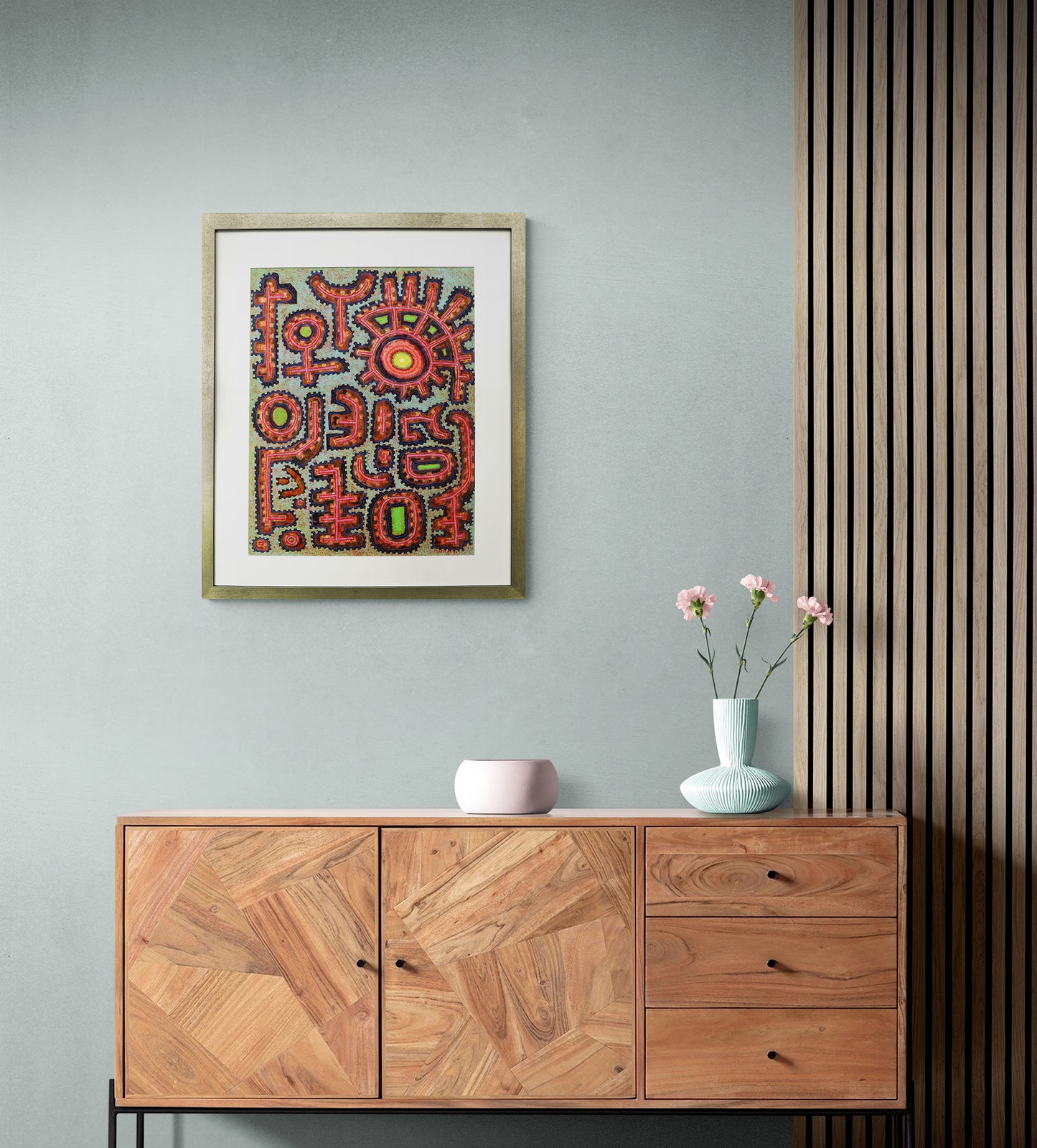 The Garden (Abstract in Red, Orange, Blue, and Green), Painting, 1965