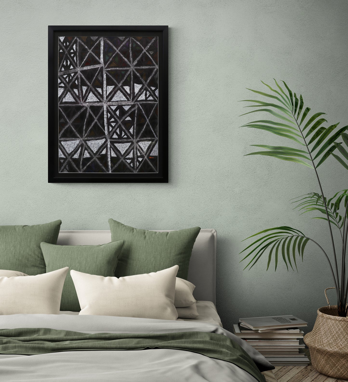 X Marks the Spot (Abstract in Black, Gray, and White), Painting, 1960