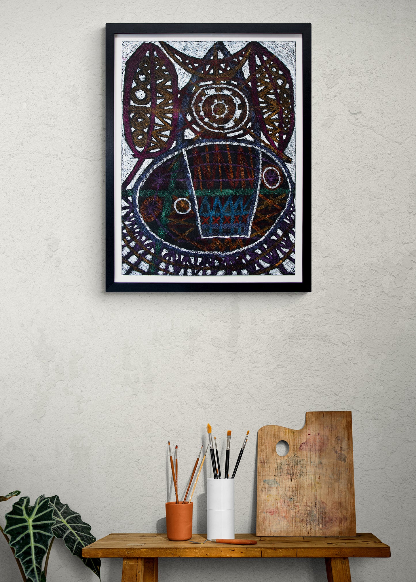 Still Life and Round Lace Table, Painting, 1960