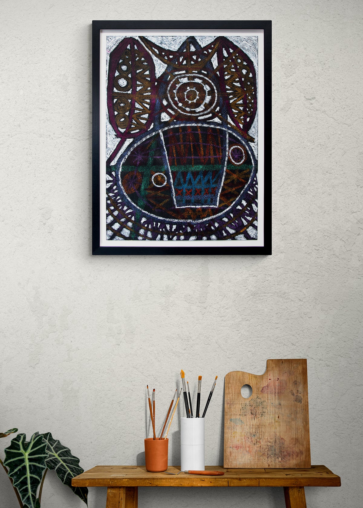 Still Life and Round Lace Table, Painting, 1960