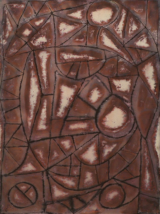 The Chicken (Abstract in Brown, Black, and Cream), Drawing, 1940