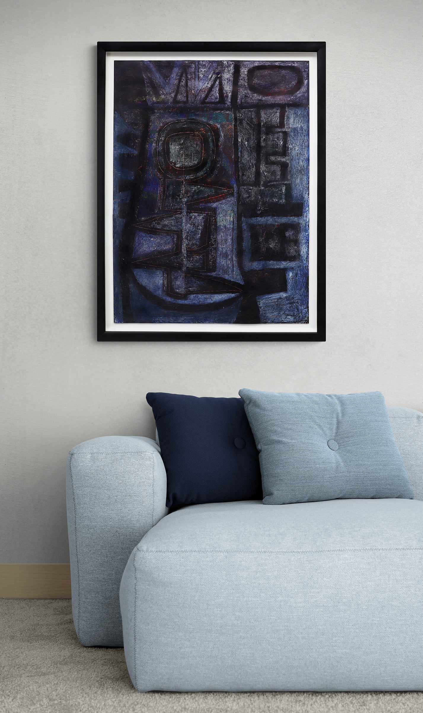 Untitled #17 (Abstract in Indigo, Blue, and Black), Painting