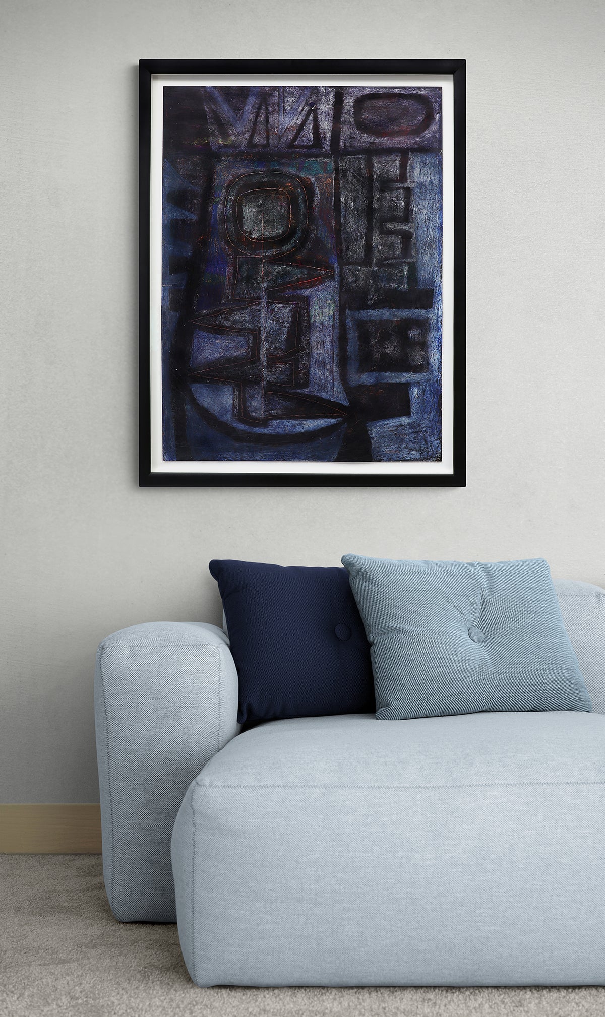 Untitled #17 (Abstract in Indigo, Blue, and Black), Painting