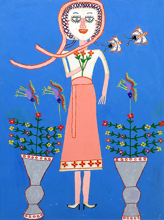 Pinky (Girl and Hummingbirds, San Luis Potosi, Mexico), Painting, 1953-1965