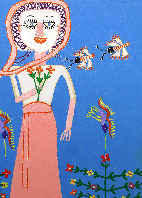 Pinky (Girl and Hummingbirds, San Luis Potosi, Mexico), Painting, 1953-1965