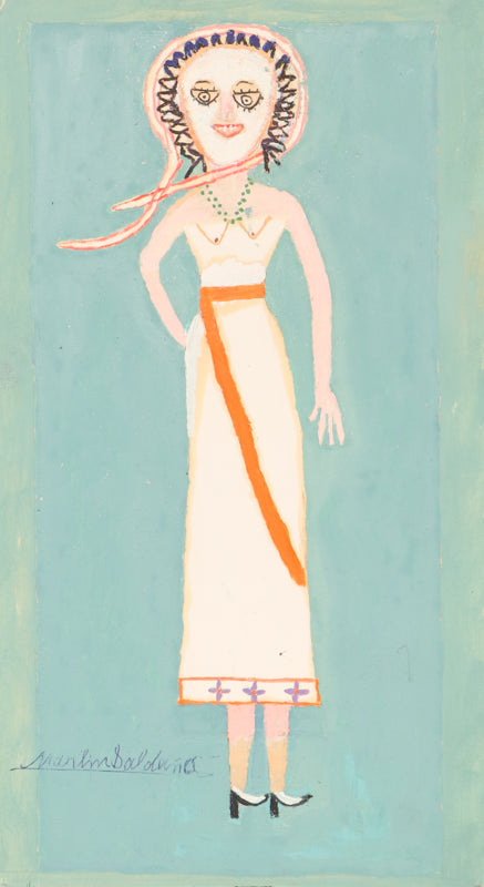 Martin Saldana (1874-1965) artwork for sale. Woman in White Blue Black Hair (Silhouette of a Woman), Painting, 1953-1965, Denver, Colorado, Art Gallery)